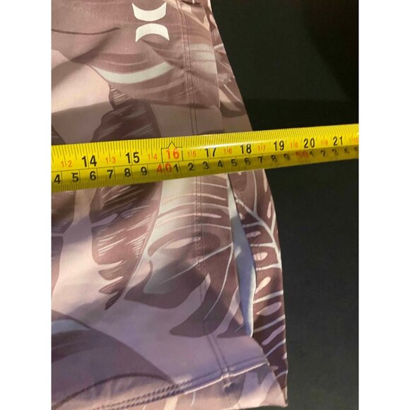 Hurley Hybrid Board Shorts Mens L Pink Floral Drawstring Beach Swim Trunks - Picture 5 of 6